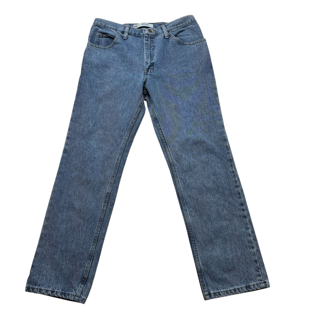 Lee Regular Fit Jeans Mens 34x30 Medium Wash Straight Leg Denim  Blue #652